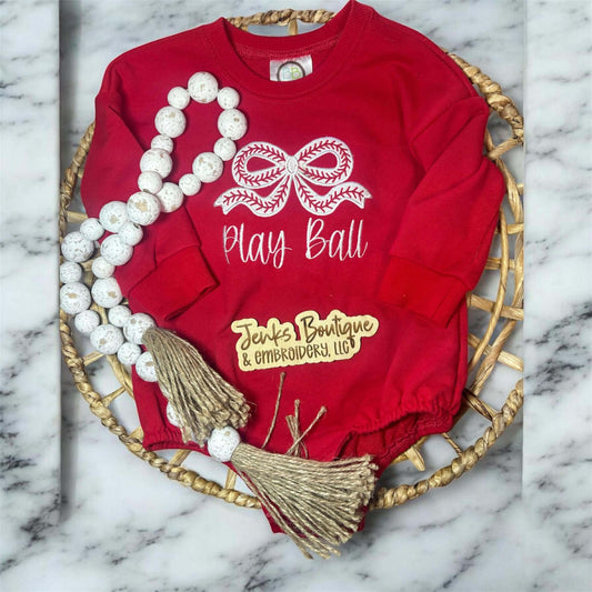 Play Ball Baseball Sweatshirt | Girls Baseball Outfit | Red Baseball Shirt | Toddler Baseball Pullover | Game Day Kids Apparel