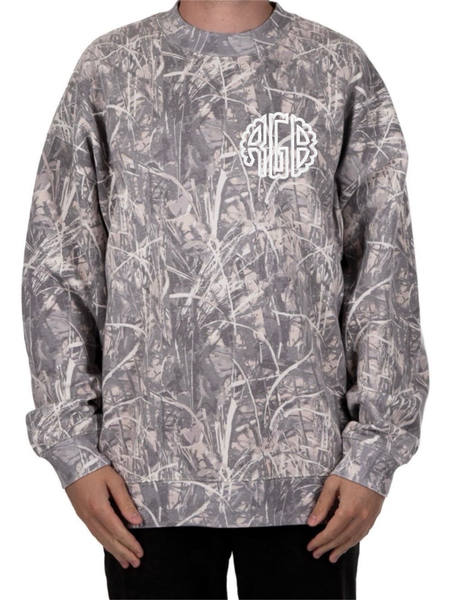 CAMO CREWNECKS