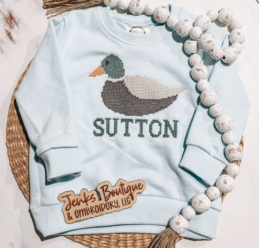 Cross Stitch Mallard Sweatshirt