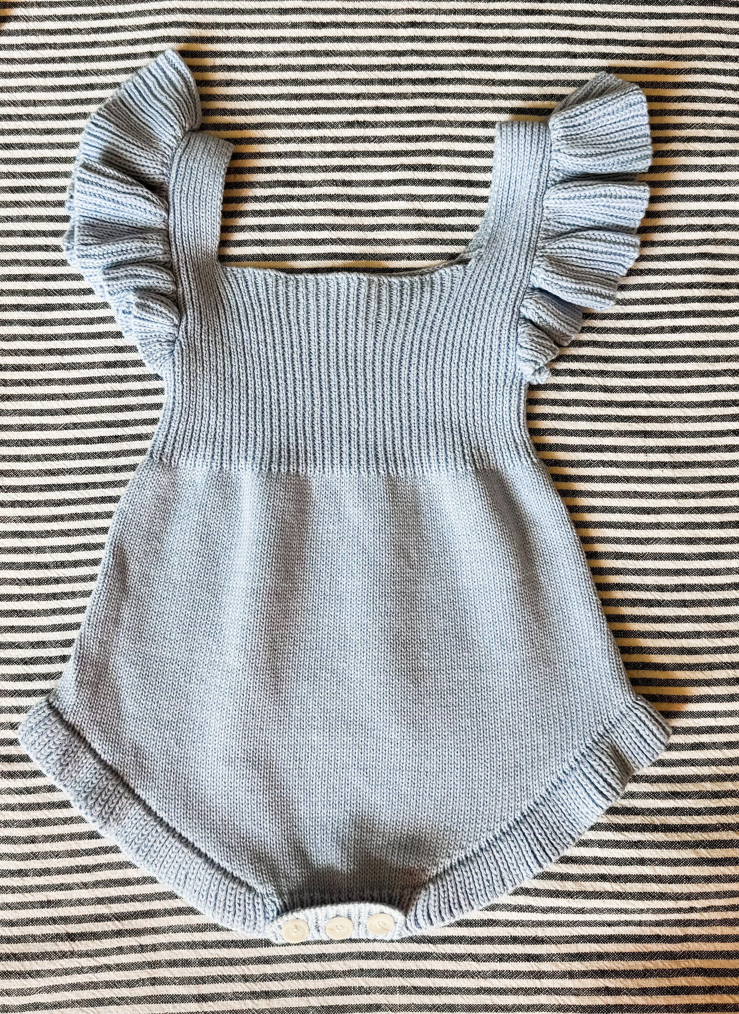 Knit Sleeveless Ruffle Romper